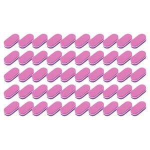 Mini Block Oval Nail Buffers for DIY Pink Purple 50 Pcs